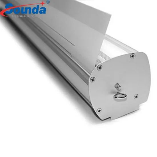 Aluminum Banner Advertising Display Roll up MOQ 10PC Weight 2kg Origin China Color Silver Model NO. RS-10 Trademark Sounda - Image 2