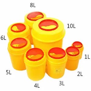 Medical Disposable Yellow PP Safety Box Waste Collection Box Sharp Container - Image 1
