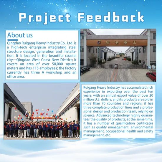 Construction Design Steel Structure Workshop/Plant Trademark Ruigang HS Code 9406900090 Member Steel Column Origin Qingdao, - Image 6