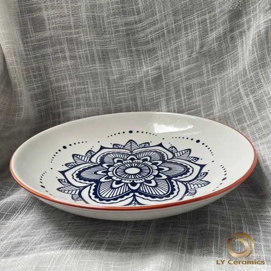 12 75 Rice Pasta Fuirt Plate Soup Bowl Healthly Pad Printing Porcelain Ceramic Kitchenware Tableware - Image 5