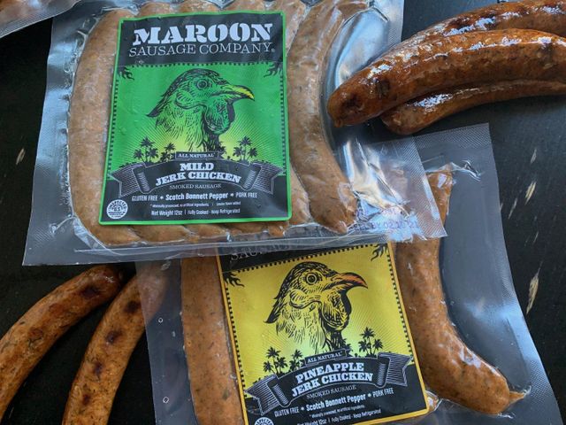 Halal Smoked Chicken Sausage Shelf Life 1 year Certification Halal Storage Type Frozen Taste Jamaican - Jerk Brand Name Maroon Sausage - Image 2
