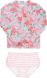 Baby Upf 50+ Zipper Rash Guard Swimsuit Set - Image 3