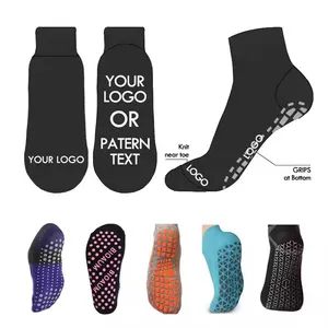 Custom Logo Design Anti-Slip Gym Grip Sport Socks Trampoline Socks - Image 5