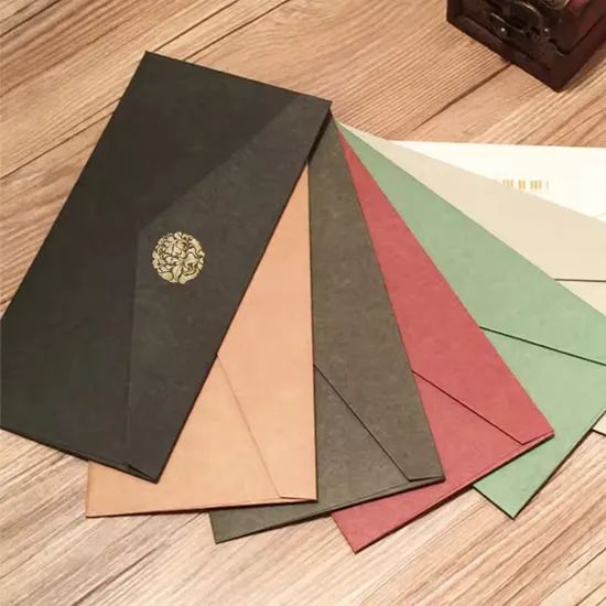 Custom Printing Kraft Paper Business Envelope Textured Coated Paper Pocket Bag Recycle Wedding Packaging Envelopes - Image 6