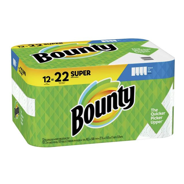 Bounty Quick-Size Paper Towels, White, 12 Family Rolls = 30 Regular Rolls - Image 4