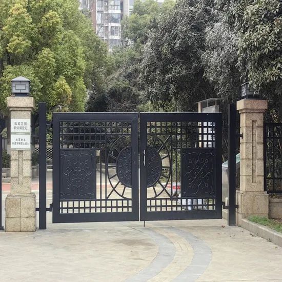 Store Front Sliding Iron Main Cheap Solid Iron Doors with Automatic Opening Pattern - Image 1