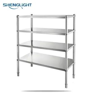 Stainless Steel Shelves Free Standing Storage Racking Size Medium Shape Common Color Slivery Packaging Set Design Simple - Image 1