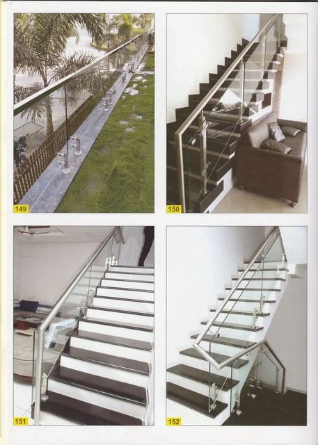 Stairs Glass Railing In Ahmedabad Position Stairs Thickness 12 mm Material Stainless Steel Glass Type Tempered Glass Usage/Application home, office and - Image 5