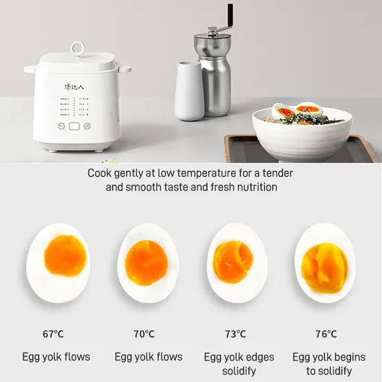 Quick Prep Compact Ceramic Egg Cooker with Versatile Cooking Options - Image 3