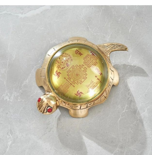 Brass Tortoise Statue with plate Size 3.5 inch Brand Brass Antiques Packaging Type box packed Country of Origin Made in - Image 1