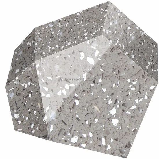 Engineered Stone Kitchen Countertops Design Big Crystal Grey Quartz Stone - Image 5