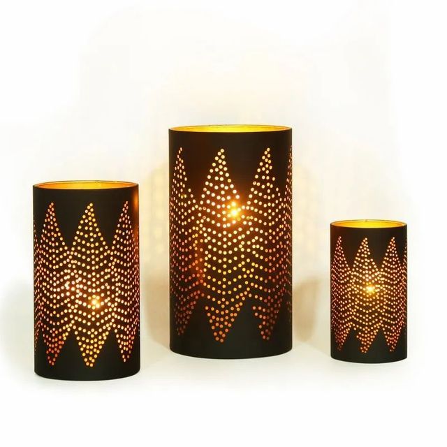 Aluminum Home Decor Pack Type Carton Shape Cylindrical Set Contain 3 Pieces Body Material - Image 1