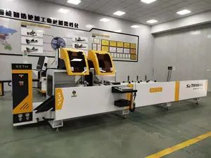 Automatic CNC Window Door Making UPVC Window Machine Double Head Cutting Saw Machine - Image 2