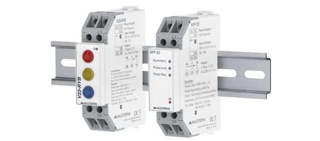 MULTISPAN V22-RYB-00 VOLTAGE PROTECTOR PHASE PREVENTER Model V22-ryb Output 1 Relay Brand Multispan Power Supply Self - Image 2