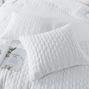 Custom Solid Color Quilt Bed Spread Set Super Soft Microfiber Bedspread & Coverlet - Image 5
