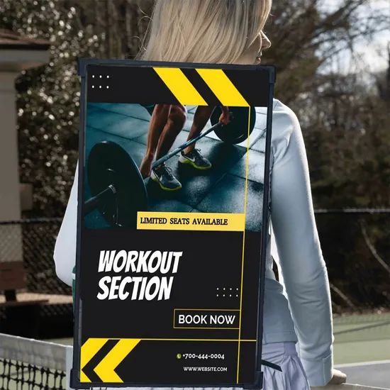 Outdoor 21.5/32 Inch LCD Display Portable Ad Player Backpack Banner Advertising Display Walking LCD Display Digital Billboard - Image 1