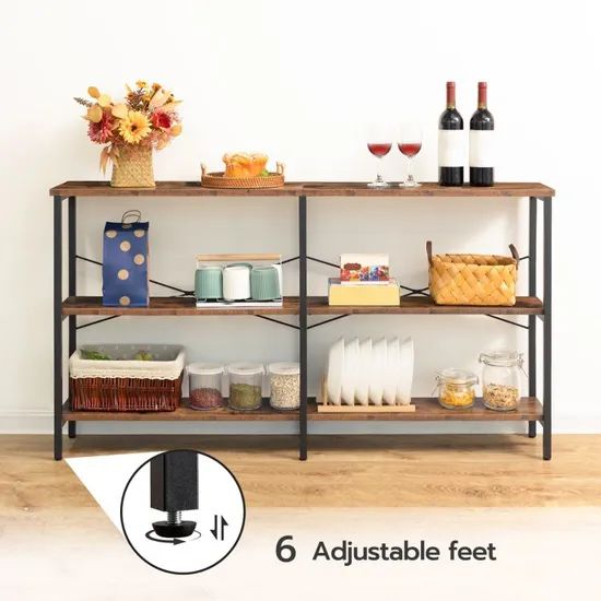 Hoobro Foyer Console Table Sofa Table 3-Tier Storage Open Shelves for Entryway - Image 5