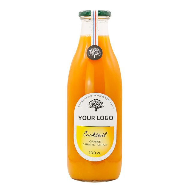 Manufactured In France Fresh-Squeezed Healthy Fruit Juice with Orange Carrot Lemon Vitamin Cocktail 100CL Fresh-Squeezed - Image 1