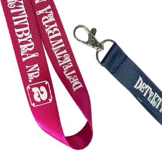 Silk Screen Printing Imitation Nylon Lanyards Promotional Custom - Image 6