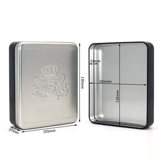 High Quality 130*105*37mm Custom Logo Square Metal Boxes Tin Container Packaging Box - Image 3
