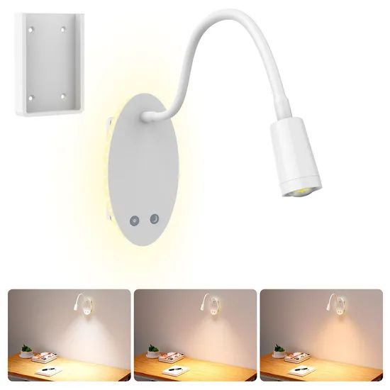 Gooseneck Dimmable LED Wall Lights Voltage 5V Shape Square Origin China Lamp Holder LED Light Source LED Model NO. - Image 3