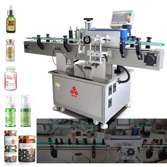 Automatic Bottle Can Rolling Vertical Labeling Machine Trademark APM Model NO. APM-L211 HS Code 8443192290 Driven Type - Image 1