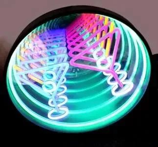 3D Infinity LED Neon Sign Creative Tunnel Lamp Illuminated Tunnel Mirror Light - Image 3