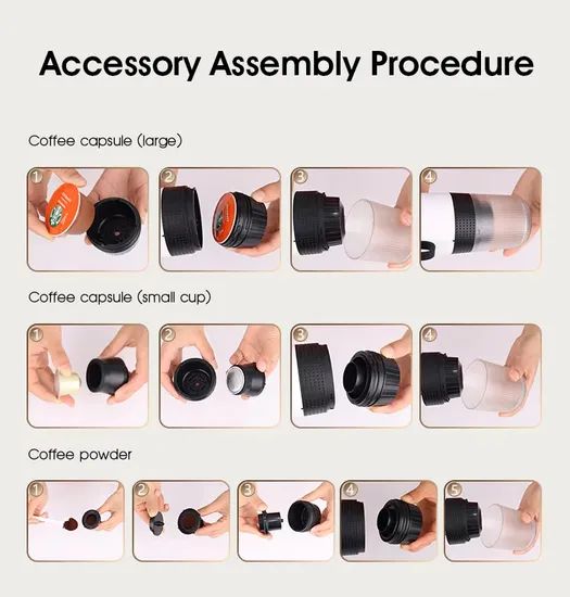 3 in 1 USB Powered Mini Portable Espresso Machine Capsule Coffee Maker - Image 3
