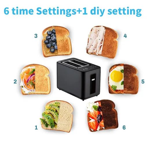 Customer Logo OEM Home Use Automatic Electric Smart Bread Bun Mini Toaster Machine Toasters with LED Display - Image 4