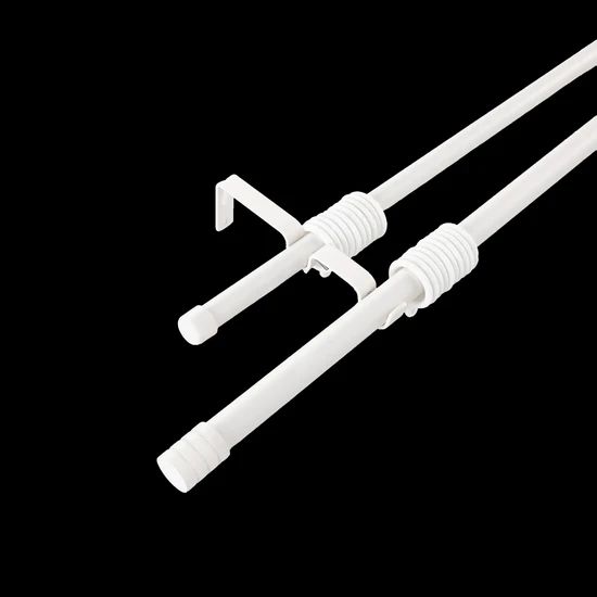 Durable Adjustable Telescopic Double or Single Curtain Rods Origin Cn Shape Round Style Modern Feature Durable Color - Image 2