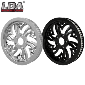 High-Performance Rear Drive Pulley for Harley Softail Models Color Custom Origin China Material Alloy Logo Lda&Custom Model NO. Pulley - Image 1