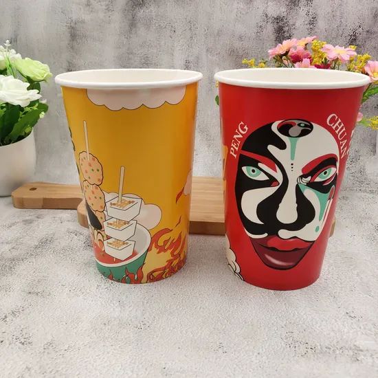 10. Customized Logo Design Paper Single Wall Double Wall Ripple Cup Paper GSM 300/320/350GSM+18PE Eco-Friendly Yes Style Creative - Image 5