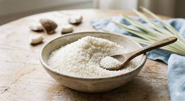 High Fat Desiccated Coconut Form Flakes Port Jakarta Grade High FAT Material Coconut Origin Indonesia Content FAT = 65% Weight (kg) 25 kg - Image 3