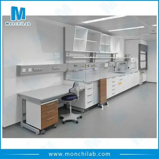 School Chemistry Lab Bench with Reagent Shelf Condition New Model NO. LFLB Guarantee 2 Years Trademark MonchiLab Customized - Image 2