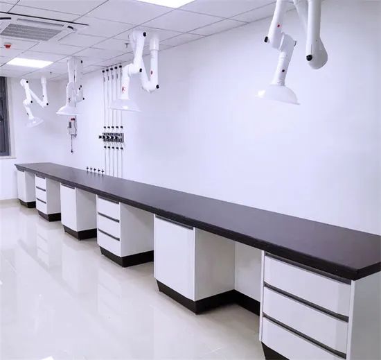 Standard Chemical Resistant Steel Lab Furniture Lab Bench with Mounted Top Cabinets - Image 4