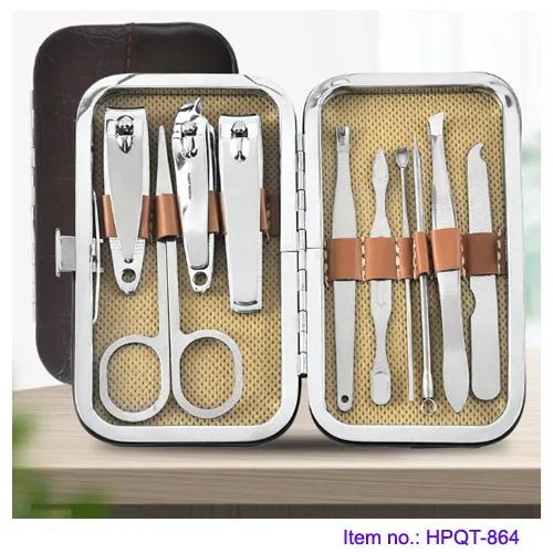 10PCS Pattern Wallet Style Fashion Nail Clippers Manicure Set - Image 2