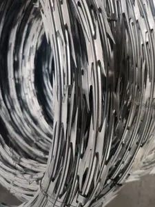 Concertina Wire Galvanizing Spiral Razor Wire Cross Each Other by Clips 730mm 960mm Diameter Blade Razor Coil - Image 3