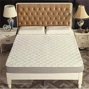 Quilted Mattress Topper Pad Cover Size King Origin China Pattern Solid Filling Cotton Technics Woven Material Cotton Payment Tt or LC - Image 2