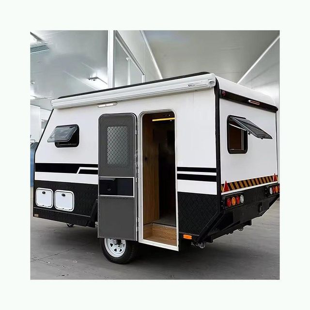 camping trailer for outdoor travel and adventure lightweight travel trailer with durable construction comfortable interior and easy towing suitable for family camping road trips and outdoor vacations in various terrains - Image 5