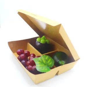 Biodegradable Disposable Lunch Box 3 Compartment Disposable Paper Pulp Lunch Box - Image 4