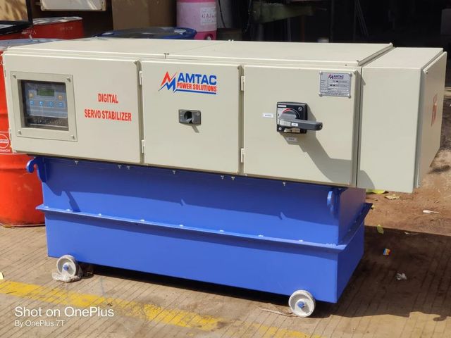 Three Phase Oil Cooled Servo Stabilizer Brand AMTAC Current Type AC Phase Three Phase Frequency 47 - 60 Hz Response Time 10 - Image 4