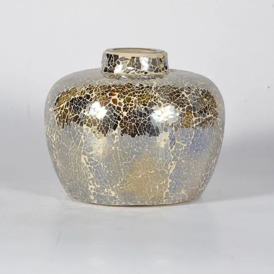 for Sale Handmade Mosaic Glass Table Vase - Image 4