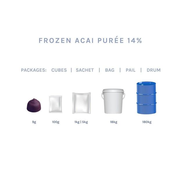 Frozen Açaí Purée 14% from Brazil for Smoothies, Bowls and Foodservice - Image 3