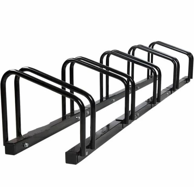 Steel Floor Mount Bicycle Rack for 5 Cycles Foldable No Material Steel Load Capacity 15 kg Rack Type Front Rack Mount Location - Image 1