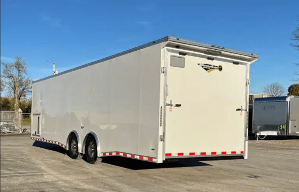 Enclosed Trailers / 2026 28′ Millennium Extreme Car Hauler 2/6000# Spread Torsion Axles Aluminum Wheels .030 White - Image 3