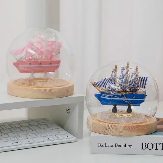 Sailboat Handmade DIY Night Light Creative Desktop Gift Table Lamp - Image 6