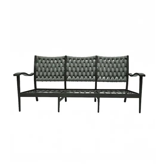 Weather Resistant Gray Outdoor Sofa for Patio Decor - Image 1