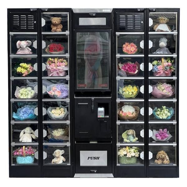 Automatic Flower Vending Machine Refrigerated Fresh Bouquet Dispenser Smart Touch Screen Retail Kiosk - Image 1
