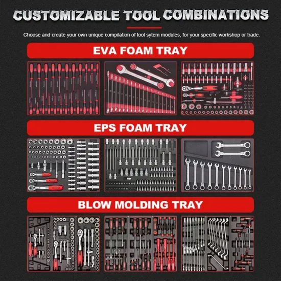 Kinbox 185PCS Other Hand Tools Kit 7 Drawer Red Black 67/71kg DIN 125x30mm Ball Bearing Slide Central Lock - Image 5