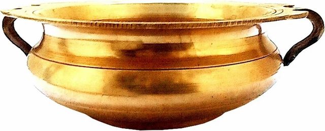 Brass Urli Color Gold Material Brass Finish Polished Capacity 1 Litre Usage Event Decor Design Style Ethnic Design Curved - Image 5